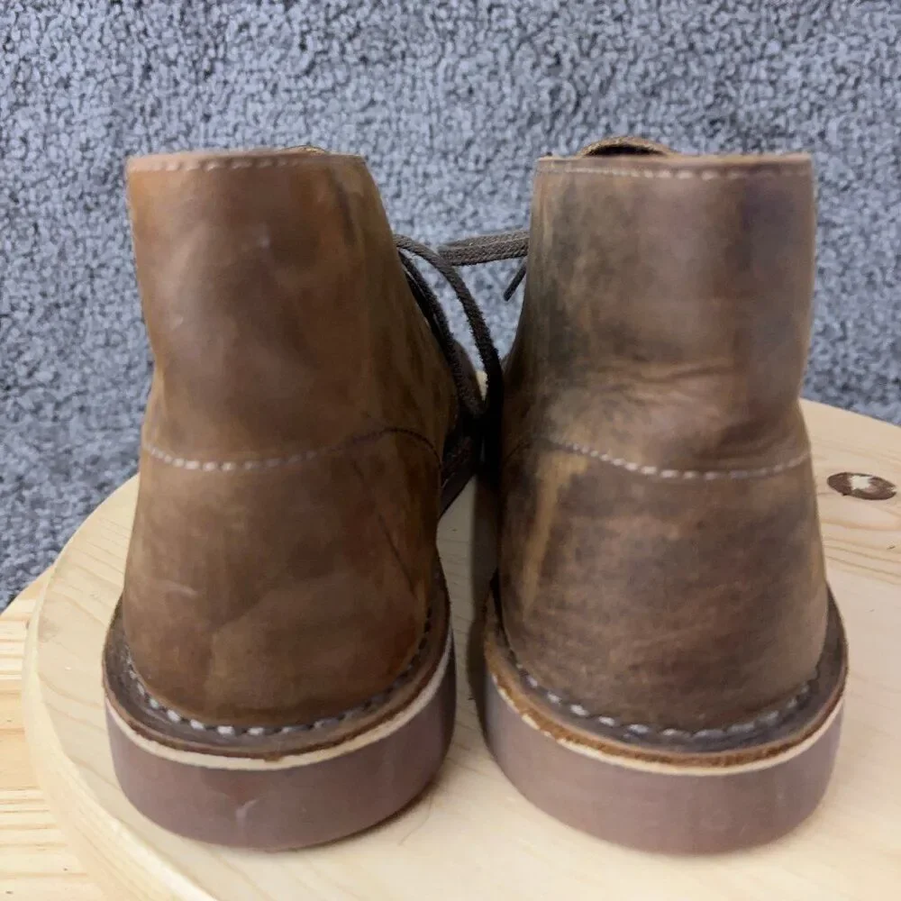 Clarks Bushacre 2 Desert Chukka Boots Mens Size 10 Brown Leather Lace Up Shoe